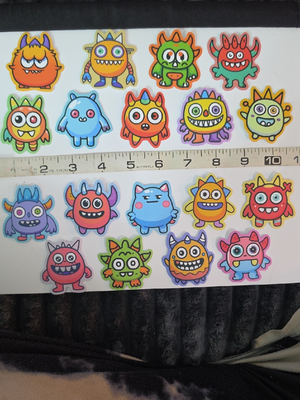 Lot Of 18 - Colorful Monster Stickers Pack - Kids Toys, Multicolor